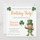 Search for leprechaun birthday invitations Funny