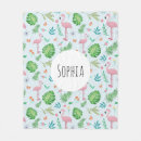Search for cute pink flamingo blankets Tropical