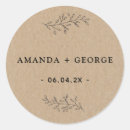 Search for kraft wedding stickers Simple