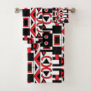 Search for black and white abstract bath towels Mid century modern