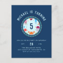 Search for sea animal party invitations Blue