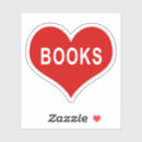 Search for love books stickers Red heart