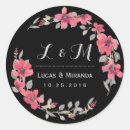 Search for pink floral wedding stickers Watercolor flowers
