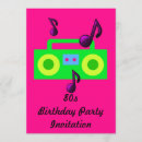 Search for boombox invitations 80's