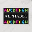 Search for alphabetic business cards For her