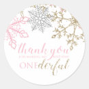 Search for winter onederland thank you stickers Girl