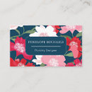 Search for red floral pattern business cards Modern