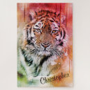 Search for tiger puzzles Watercolor