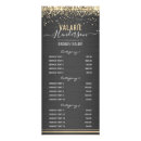 Search for salon service menu rack cards Aesthetician