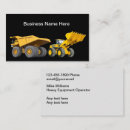 Search for heavy equipment operator business cards Driver