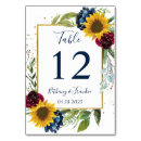 Search for sunflower numbers table cards Watercolor flowers