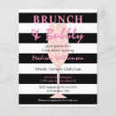 Search for black hot pink bridal shower invitations Brunch and bubbly