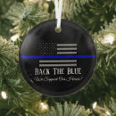 Search for top of the line christmas tree decorations Thin blue line