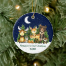 Search for racoons christmas tree decorations Baby boy