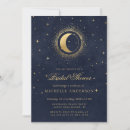 Search for celestial bridal shower invitations Midnight sky