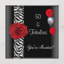 Search for red black and white birthday invitations Rose