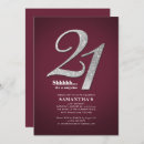 Search for silver 21st birthday invitations Typography