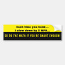 Search for mathematics bumper stickers Driving