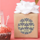 Search for navy blue and yellow stickers Botanical
