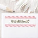 Search for pink gingham return address labels Rustic