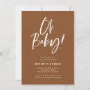 Search for brown baby shower invitations Calligraphy