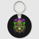 Search for mardi gras carnival key rings Skull