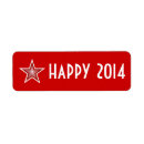Search for happy new year return address labels Red