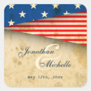Search for patriotic wedding stickers Couple