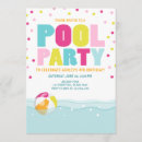 Search for beach ball birthday invitations Girl
