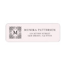 Search for pink monogram return address labels Professional