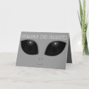 Search for funny aliens cards Flying saucer