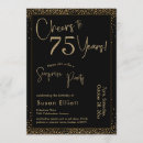 Search for 75 birthday invitations Gold glitter