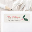 Search for holly leaf return address labels Berry