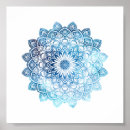 Search for watercolor mandala art Blue