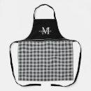 Search for black and white plaid aprons Baker