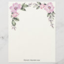 Search for floral border stationery paper Feminine