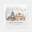 Search for winter wonderland napkins Woodland animals