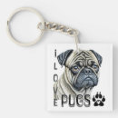 Search for cute pug key rings Pugs