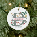 Search for letter d christmas tree decorations Red