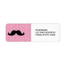 Search for mustache return address labels Retro