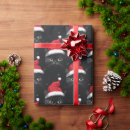 Search for black cat christmas wrapping paper Santa