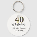 Search for 40th birthday rounded key rings 40 and fabulous