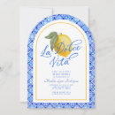 Search for italy bridal shower invitations Blue and yellow