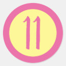 Search for round number stickers Pink