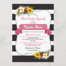 Search for brunch hens party invitations Black and white