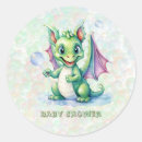 Search for cute green dragon stickers Watercolor