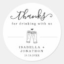 Search for funny wedding stickers Thank you