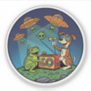 Search for alien dog stickers Ufo