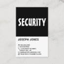 Search for security business cards Protection