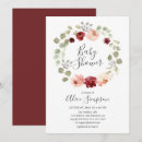Search for burgundy baby shower invitations Elegant